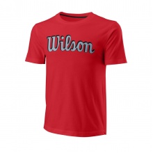 Wilson Tennis Tshirt Script Eco Cotton (Cotton, Slim Fit) red Men